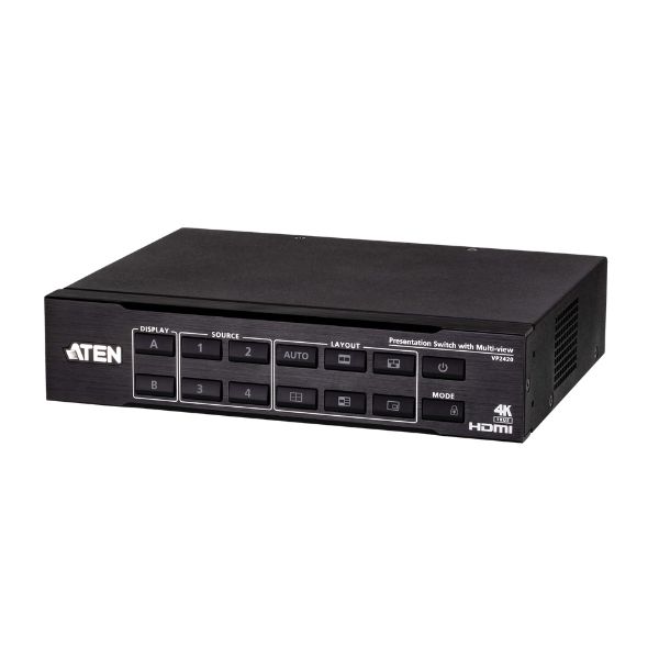 VP2420 ATEN - Công tắc trình bày HDMI 4 x 2 True 4K với Multi View