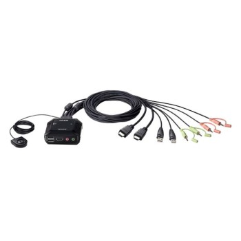 CS22H-AT - Bộ chuyển mạch KVM cáp HDMI 4K USB 2 cổng