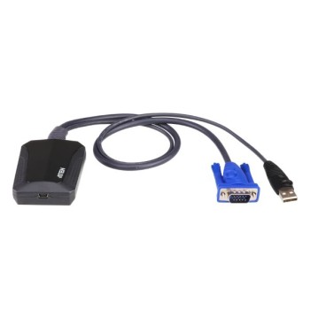 CV211-AT - Bộ chuyển đổi KVM USB cho máy tính xách tay, thiết bị điều khiển, xe cấp cứu